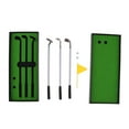 thumbnail image 3 of Golf Pen Set Mini Desktop Golf Game Putter Office Golf Game Putting Green Flag Ballpoint Pens Yellow, 3 of 9