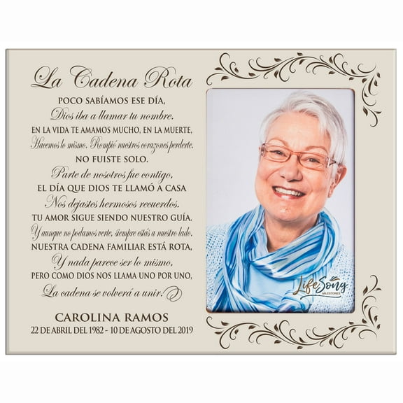 Personalized Wooden Picture Frame holds 4x6 photo La Cadena Rota