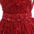 thumbnail image 6 of IDOPIP Kids Girls Velvet Sequin Tutu Dress Fall Winter Christmas Party Gown Dresses, 6 of 7