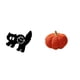 thumbnail image 1 of Reloj de pared decorativo de Halloween con forma de calabaza, almohada con forma de gato de dibujos animados, juguete silencioso de acrílico, ideal pa, 1 of 8