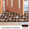thumbnail image 3 of Orange and Black Plaid Christmas Snowflake Pattern Door Rugs,Washable Non Slip Door Mats Indoor,Decorative Door Mats,Entry Mat Indoor for Entrance,Bedroom,Kitchen,Bathroom,30"x17", 3 of 6