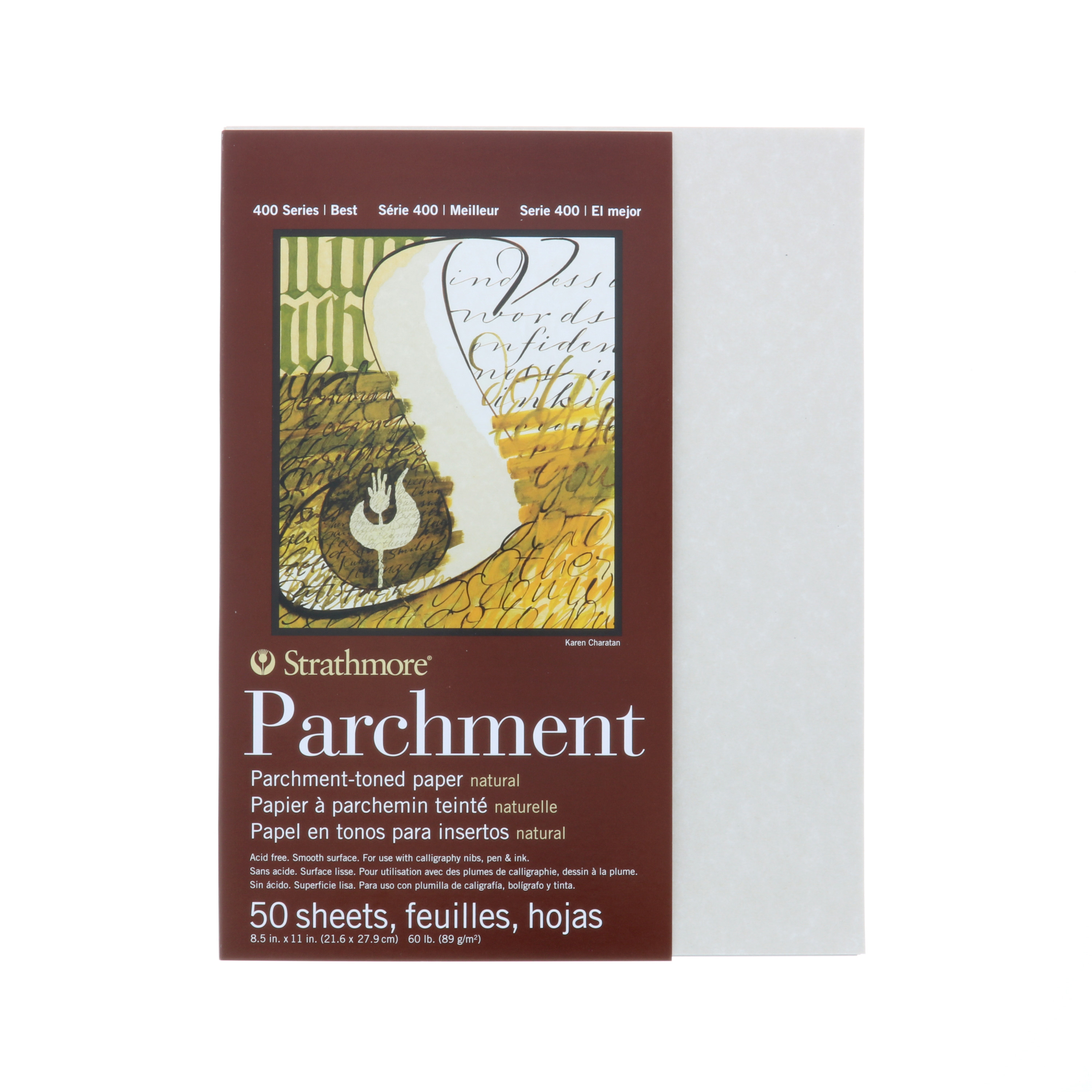 Strathmore Natural Parchment Paper Sheet, 400 Series, 8.5" x 11", 50