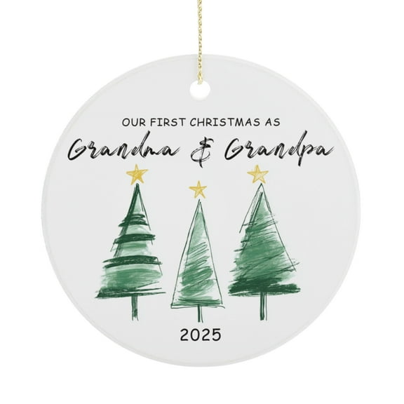 KuphiL10C First Christmas as Grandparents Ornaments, First Time Grandma Grandpa Christmas Ornaments Gifts Keepsakes 2025, New Grandparents Christmas Tree Decorations