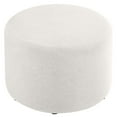 thumbnail image 3 of Callum Large 23" Round Woven Heathered Fabric Upholstered Ottoman, 3 of 8