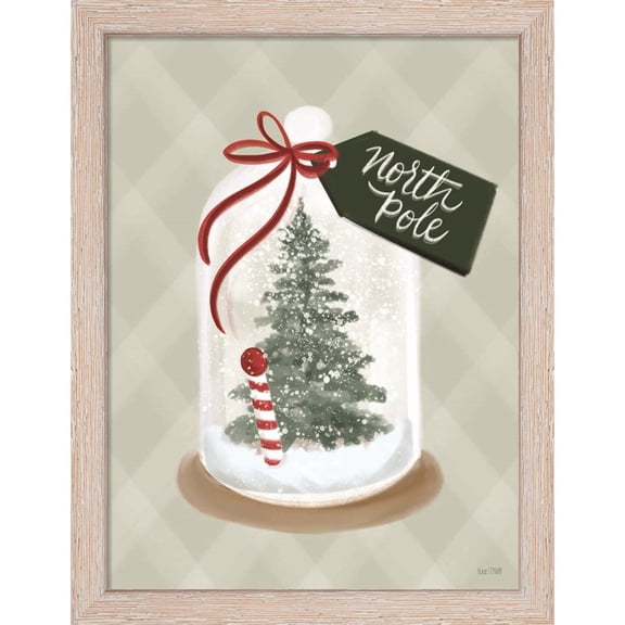 Great Art Now North Pole Snow Globe by House Fenway, Framed Wall Art, 10W x 13H