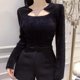 thumbnail image 3 of Autumn Winter Korean Style Clothes Soft Pullovers Sweater Women Long Sleeve Sexy Slim Knitted Crop Tops Female Sueters De Mujer, 3 of 4