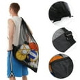 thumbnail image 3 of Amosfun Sturdy Black Mesh Sports Equipment Bag with Drawstring Closure, 3 of 8