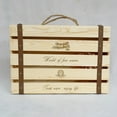 thumbnail image 3 of Wine Box Hollow Suitcase Design 6 Bottles Wooden Wine Bottle Box Wine Gift Box, 3 of 10