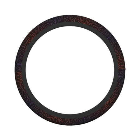 XMXY Car Steering Wheel Cover, Geometry Gradient Color Texture Non-Slip Jeep Truck Universal Elastic Steering Wheel Protector 15 inch