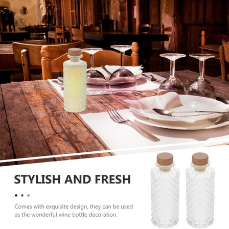 Niceauty 8 Ounce Transparent Glass Mason Jars for Kitchen Use Cork Sealing Wine Storage Bottles
