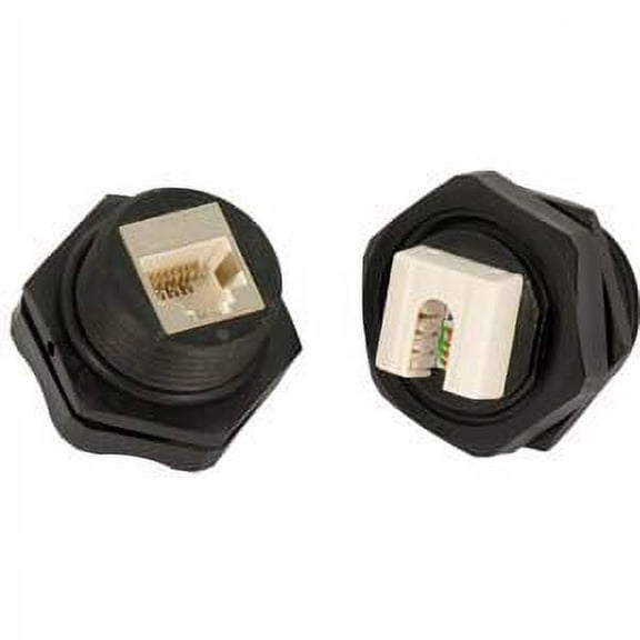 ACCL Cat.6 RJ45 Shielded Industrial Panelmount Jack, 1 Pack