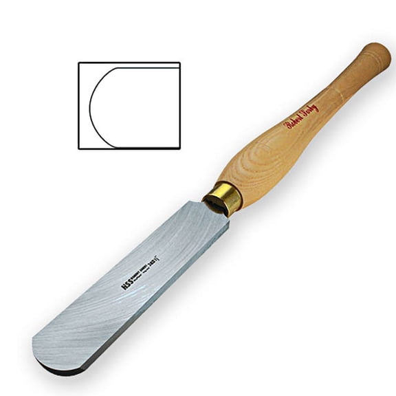 robert sorby 8004lh 1-1/2" wide x 3/8" thick full round scraper overall length 21"
