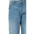 thumbnail image 3 of RAW X  Boy's RawX Distressed Neon Stitch Jeans, Lt Stone, 14, 3 of 6