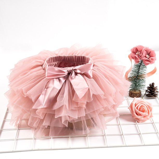 Baby Girls Tulle Tutu Bloomers Infant Newborn Pañales Cover 2pcs Faldas cortas + Diadema Set Niñas Faldas Rainbow Baby Skirt Tan Jianjun unisex