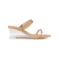 thumbnail image 3 of Allegra K Women's Slip on Clear Glass Heel Wedge Sandals, 3 of 7