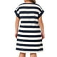 thumbnail image 4 of Vestido túnica de talla grande Agnes Orinda para mujeres, verano 2026, vestido casual de camiseta de manga corta a rayas 1X azul, 4 of 7