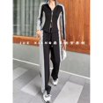 thumbnail image 2 of Otoño nueva ropa deportiva moda casual rayón capa de aire traje de dos piezas estilo occidental moda pequeña, 2 of 5