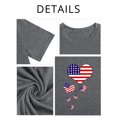 thumbnail image 3 of XCHQRTI Heart Women Graphic Shirt Plus Size 4th of July Short Sleeve Shirt Valentine's Day Top, 3 of 5