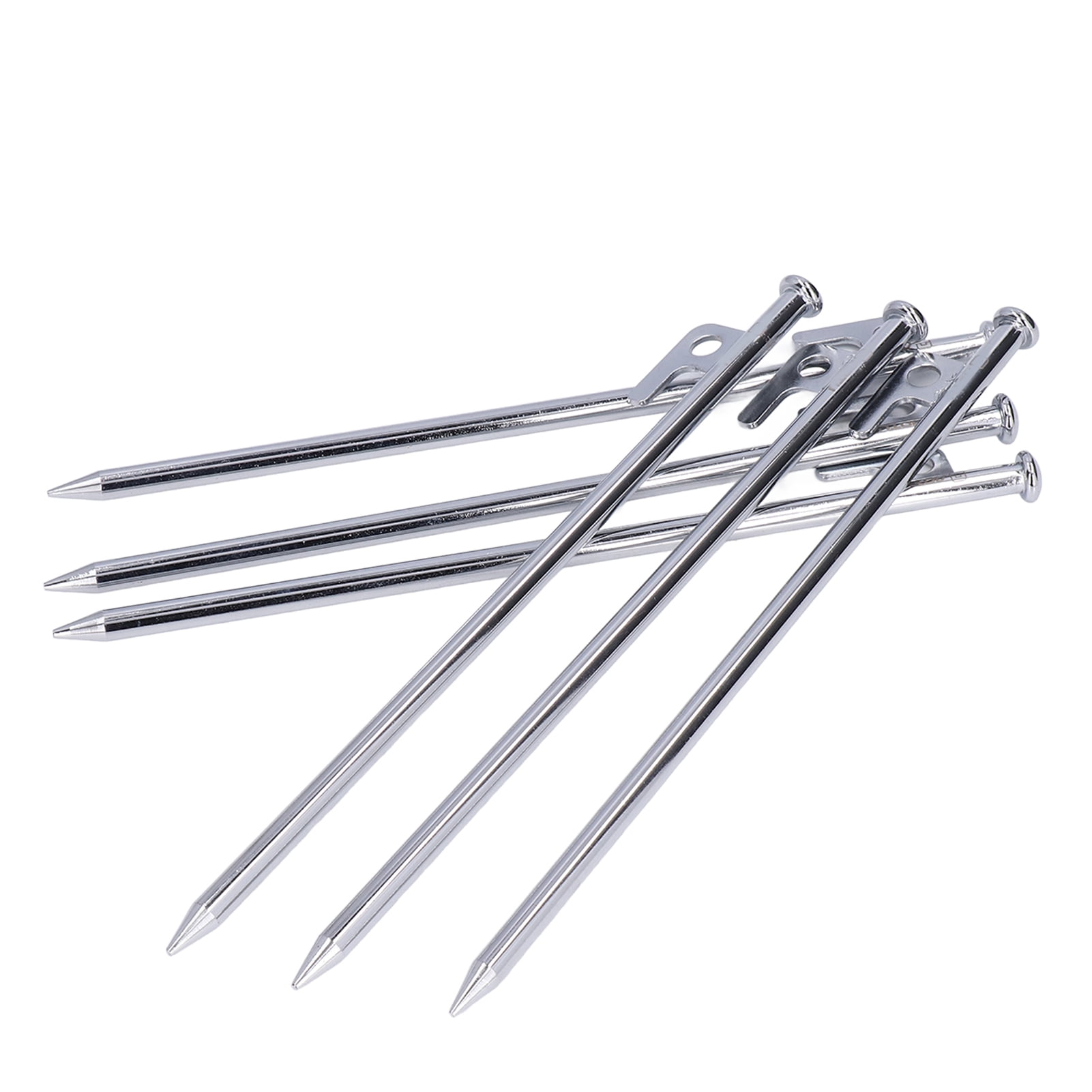 LAZIOEGR 6Pcs Heavy Duty Tent Stakes Pegs 11.8 Inches / 300 mm Carbon Steel Camping Pegs for Outdoor Hiking Backpacking Pitching Tents Anti Dropping Good Fixability Flat Head Design