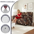 thumbnail image 4 of TSOVTHRID Vintage Daisy Floral Brown Print Loveseat Covers for 2 Cushion Couch, 6 Pieces Stretch Sofa Slipcovers, Anti-Slip Washable Furniture Protector for Pets, 4 of 7