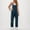 Navy, variant on Fashion Women Casual Cold Shoulder Jumpsuit Solid Suspender Jumpsuits Wide Pocket Leg Pant Navy S