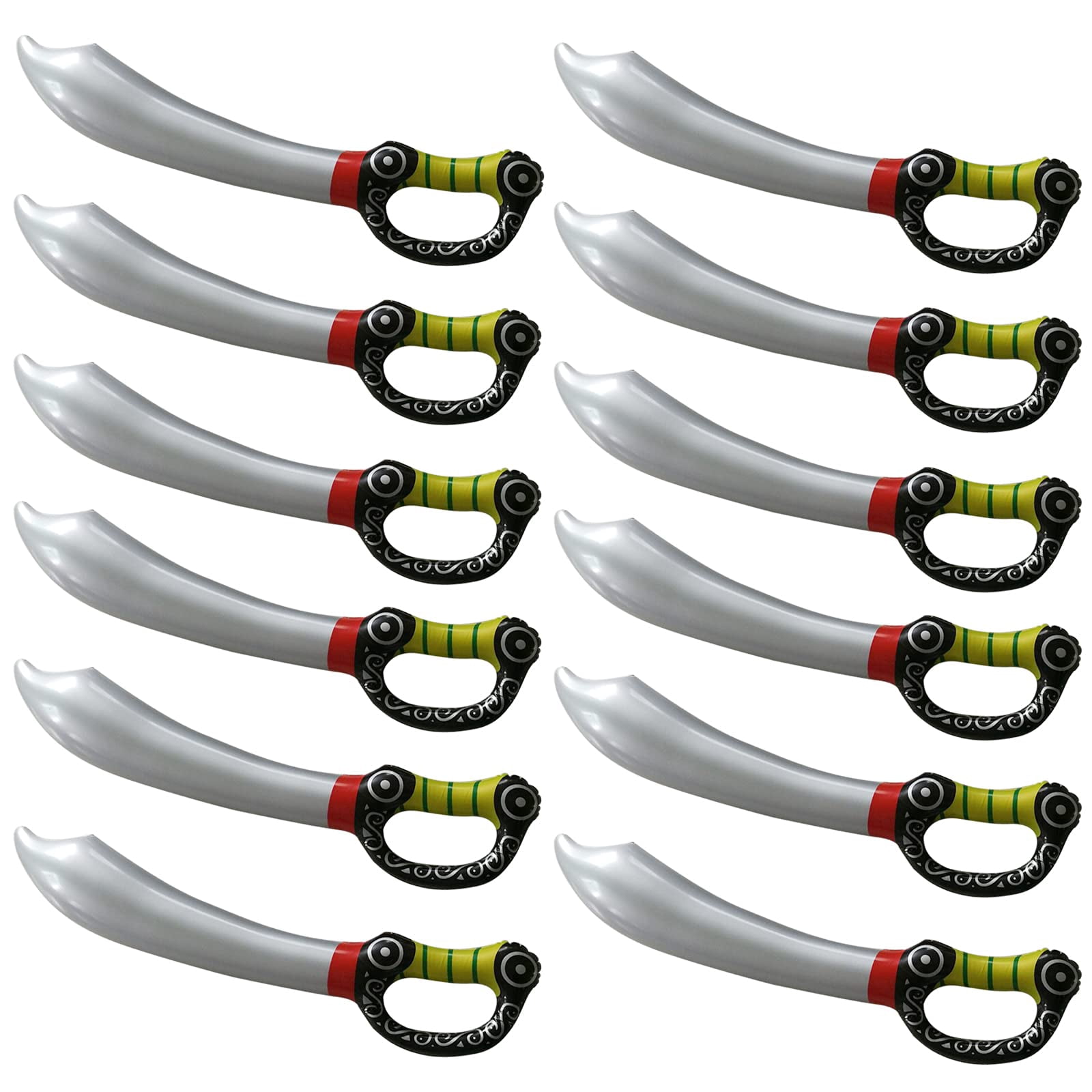 Inflatable Swords For Kids TOSAMZOO 6 PCS Inflatable Pirate Swords ...