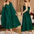 thumbnail image 6 of SuTry Women's Printed Nightgown Coat Home Clothes Two Piece Pajamas Suit Silk for Softness Printed Summer Stylish Nightgown Coat(Green,2XL), 6 of 6
