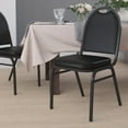 thumbnail image 2 of Black Black Vinyl Stack Chair, 2 of 4