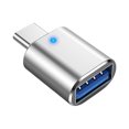 thumbnail image 1 of [Plata] [Bolsa] Nuevo USB3.0 Con Tipo C A USB Adaptador OTG para Mini Adaptador Aleación Aluminio Mouse Teclado U Lector Disco Fuente Alimentación Datos (Plata), 1 of 6