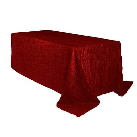 

Your Chair Covers - 90 x 156 Inch Rectangular Crinkle Taffeta Tablecloth Burgundy
