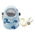 thumbnail image 1 of Pet Bag Side Zipper Shoulder Belt Vent Hole Window Small Pet Rabbit Cage Hamster Carrier for Outdoor, 1 of 10