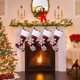 thumbnail image 5 of Adornos navideños, Feliz Navidad, Papá Noel, medias navideñas, medias colgantes grandes, adornos navideños para la familia, regalos personalizados, decoraciones para el árbol de Navidad, medias textil, 5 of 6