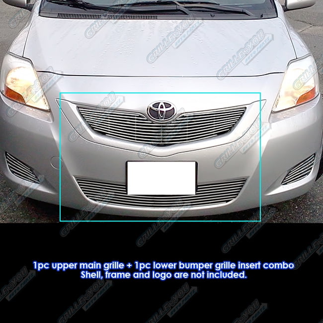 APS Compatible with 2003-2008 Toyota Matrix Billet Grille Combo N19-A73978T