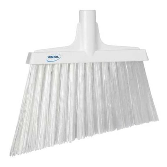 Remco 11 51/64 in Sweep Face Angle Broom, Stiff, Synthetic, White 29145