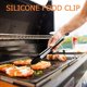thumbnail image 5 of Pinza De Comida Pinzas de cocina BBQ de acero inoxidable con conjunto de ensalada de silicona Herramienta de porción de pan, 5 of 5