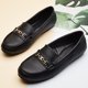 thumbnail image 4 of Mocasines Flats DeyaShopin para mujer, piel negra, talla 8, 4 of 7