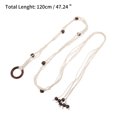 thumbnail image 3 of Unique Bargains 1 Pc Adjustable Waist Belt Bohemian Tie Belt Bohemian Braid Pattern Brown, 3 of 5