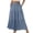 Light Blue, variant on Womens Boho Casual Maxi Skirts Flowy A-Line Elastic High Waisted Long Skirts with Pockets Summer Beach Vacation Skirts M