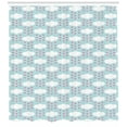 thumbnail image 2 of Ambesonne Hearts Shower Curtain, Clouds with Hanging Hearts, 69"Wx84"L, Pale Blue Pink and White, 2 of 2
