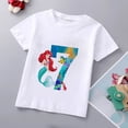 thumbnail image 4 of Camiseta de algodón con estampado de princesa sirena para niñas de la marca Disney, ropa de princesa Ariel, top de dibujos animados para niños de 1 a 9 años, regalo de cumpleaños para niños, 4 of 5