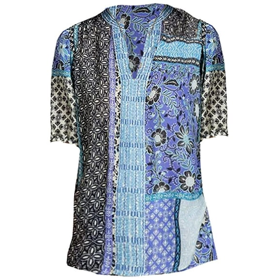 Johnny Was Workshop Women's Casablanca Ramie Tunic Blouse (L)