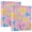 Yellow Blue Pink Heart, variant on Haosy Hardcover 3 Ring Binder 1.5 Inch Ring Decorative Binder Organizer for Home School Office, Gold Letter Star