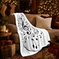 thumbnail image 3 of Abstract Musical Note Treble Clef Composition, Dramatic Artistic Scene, Warm Flannel Blanket for Office and Dorm, Art Lovers Graduation Gift, Artistic Home Decor, 3 of 9