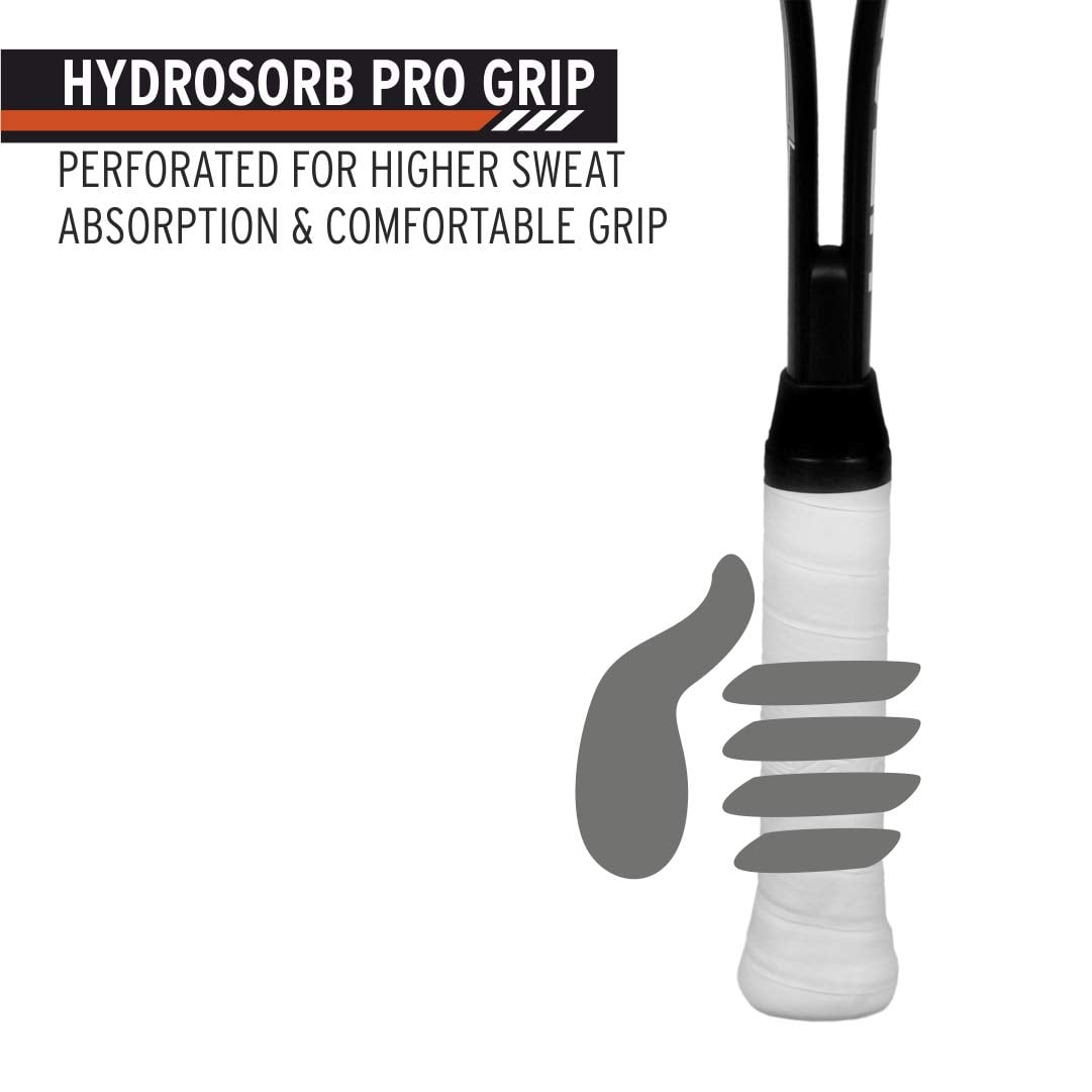Head Nano Titanium Graphite Spector 2.0 Squash Racquet, Black & White | For Intermediate | String Pattern - 14/19 | Grip Size - 4; Contents : 1 Squash Racquet