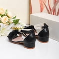 thumbnail image 5 of Zecgelong Girls Low Heel Toe Loop Pearl Sandals Little Kid Big Kid 5-13 Years Elegant Flower Party Footwear, 5 of 5