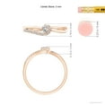 thumbnail image 4 of ANGARA Natural 0.11 Ct. Diamond Fashion Promise Ring in 14K Rose Gold for Women (Ring Size: 3.5), 4 of 9