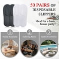 thumbnail image 2 of 50 Pares de Pantuflas Desechables Al por , 25 Blancas y 25 Grises, para Hotel y Spa, Cerradas para Viaje A Casa., 2 of 5