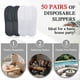 thumbnail image 2 of 50 Pares de Pantuflas Desechables Al por , 25 Blancas y 25 Grises, para Hotel y Spa, Cerradas para Viaje A Casa., 2 of 7