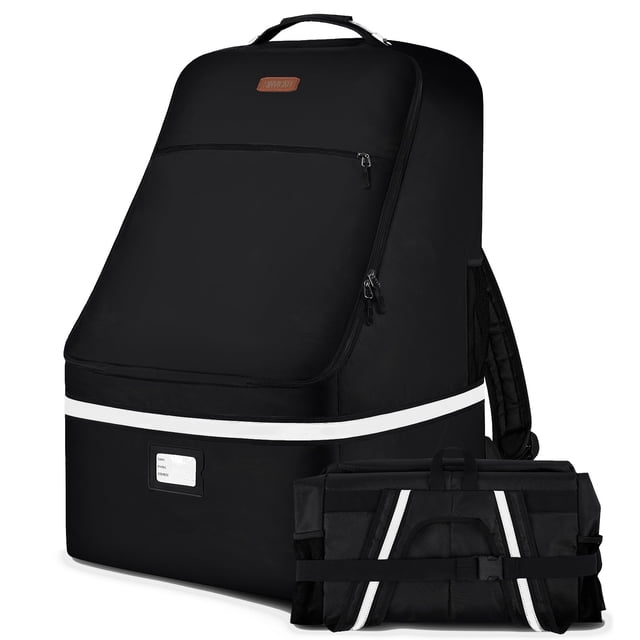 Bolsa de viaje para asiento de coche SINVICKO acolchada con asa de acero negra