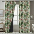 thumbnail image 4 of Vargottam Printed Blackout Curtains - Green Asian Design, Set of 2 Panels, 42 x 96 Inches - Room Darkening, Thermal Insulated Window/Door Drapes with Grommets, 4 of 9